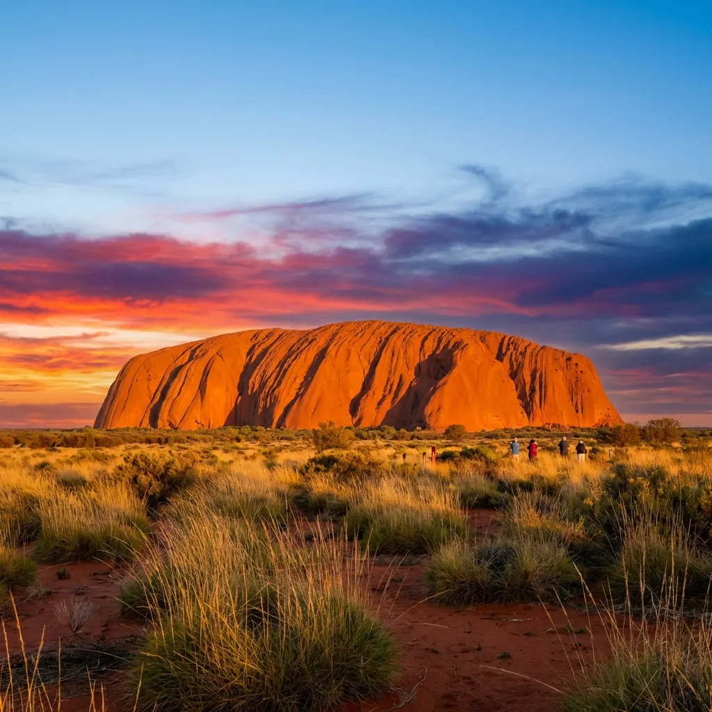 Uluru Ayers Rock Atardecer Outback Australia