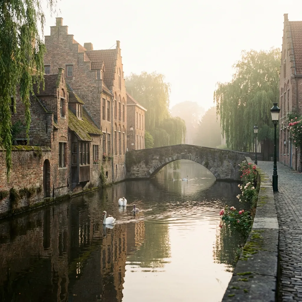 Canales de Brujas al amanecer
