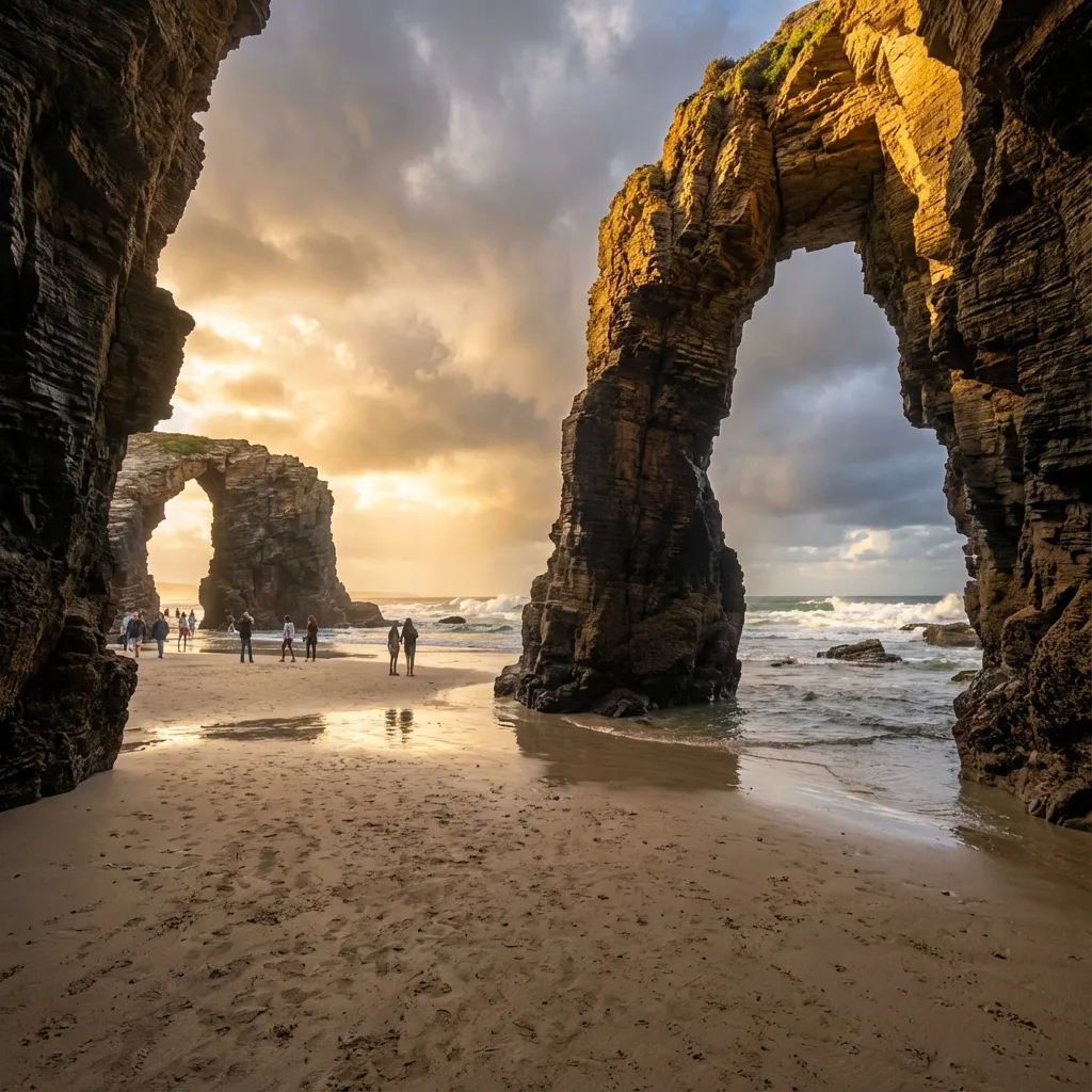 Arcos de roca en la Playa de las Catedrales
