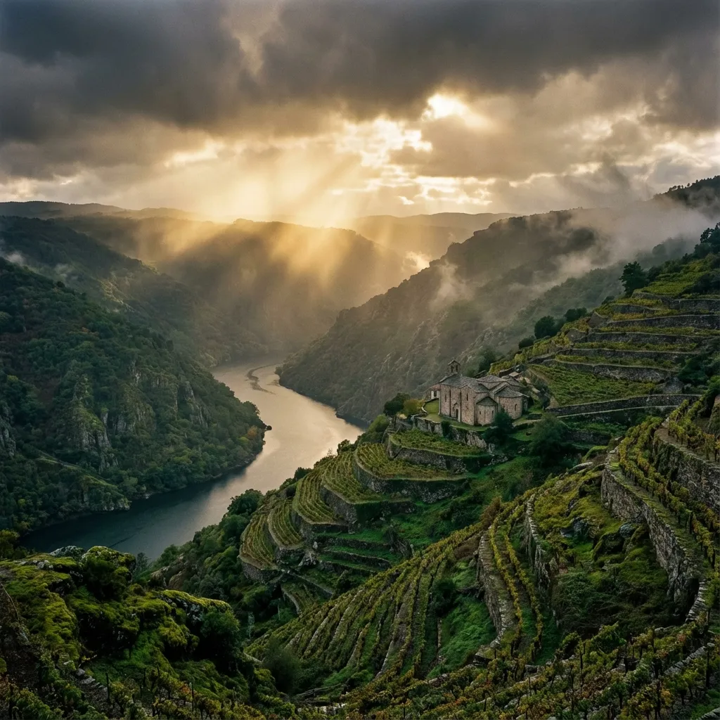 Viñedos en bancales del Cañón del Sil