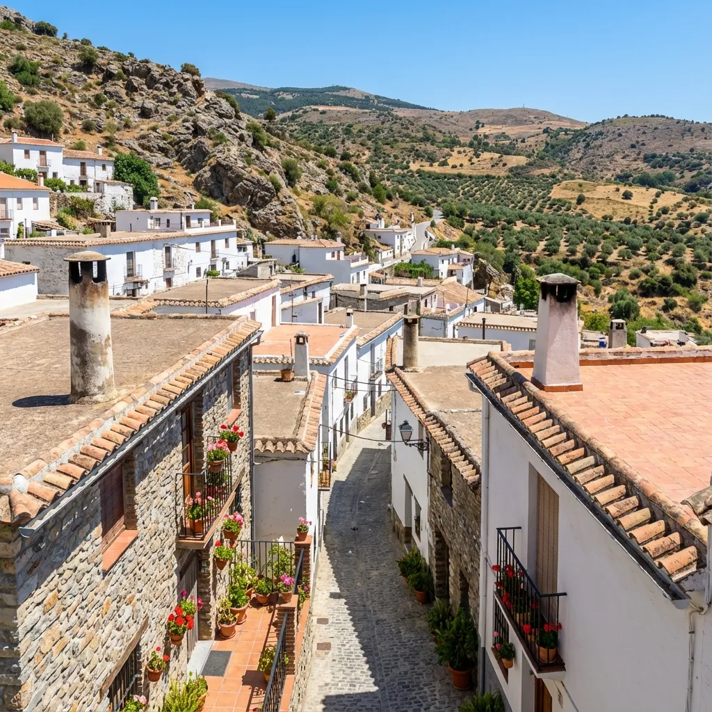 Pueblo blanco de la Alpujarra granadina