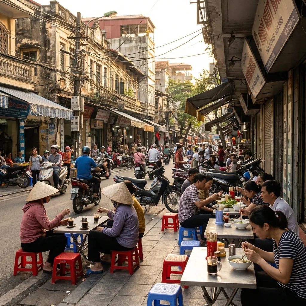 Calle del tren Hanoi