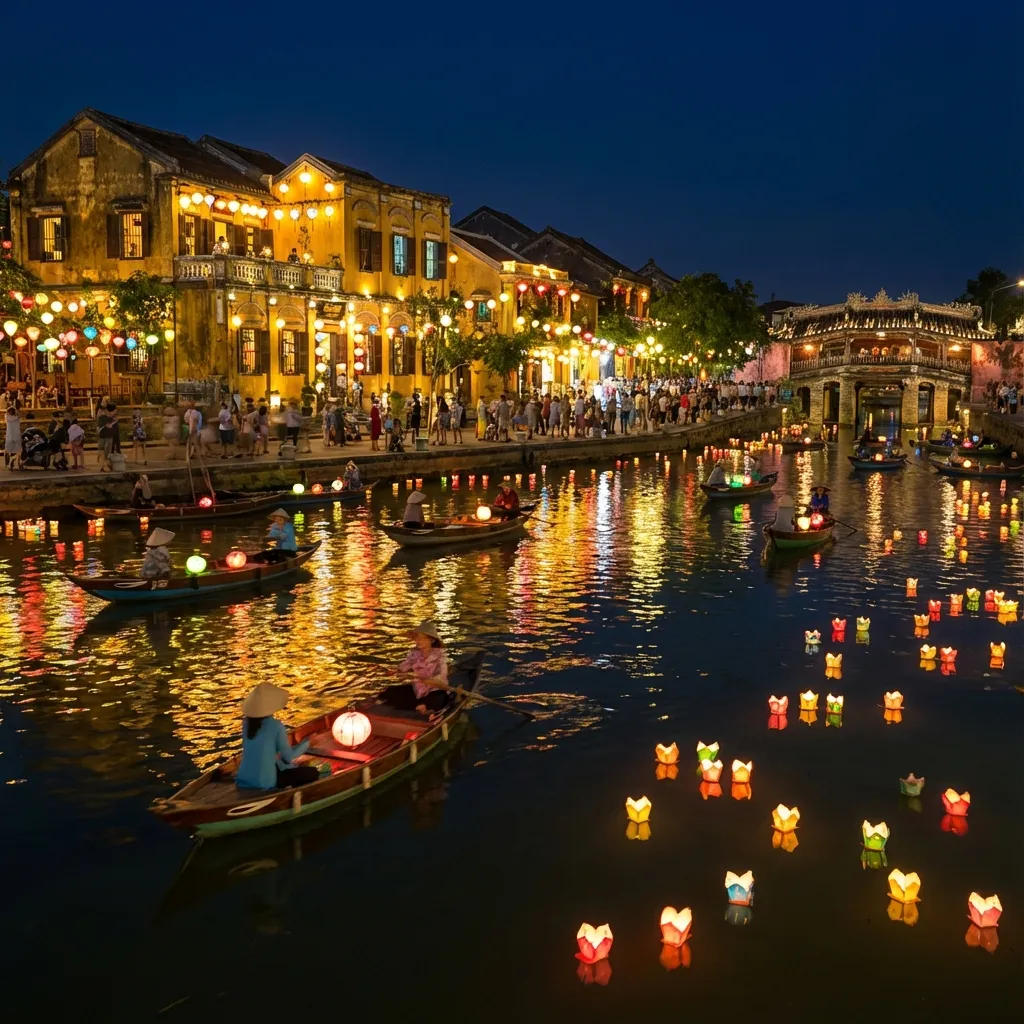 Farolillos en Hoi An
