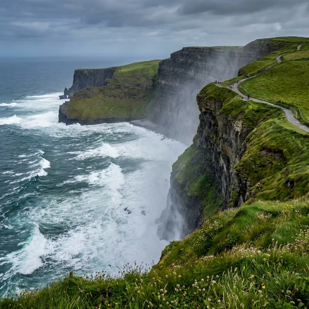 Acantilados de Moher dramáticos sobre el Atlántico