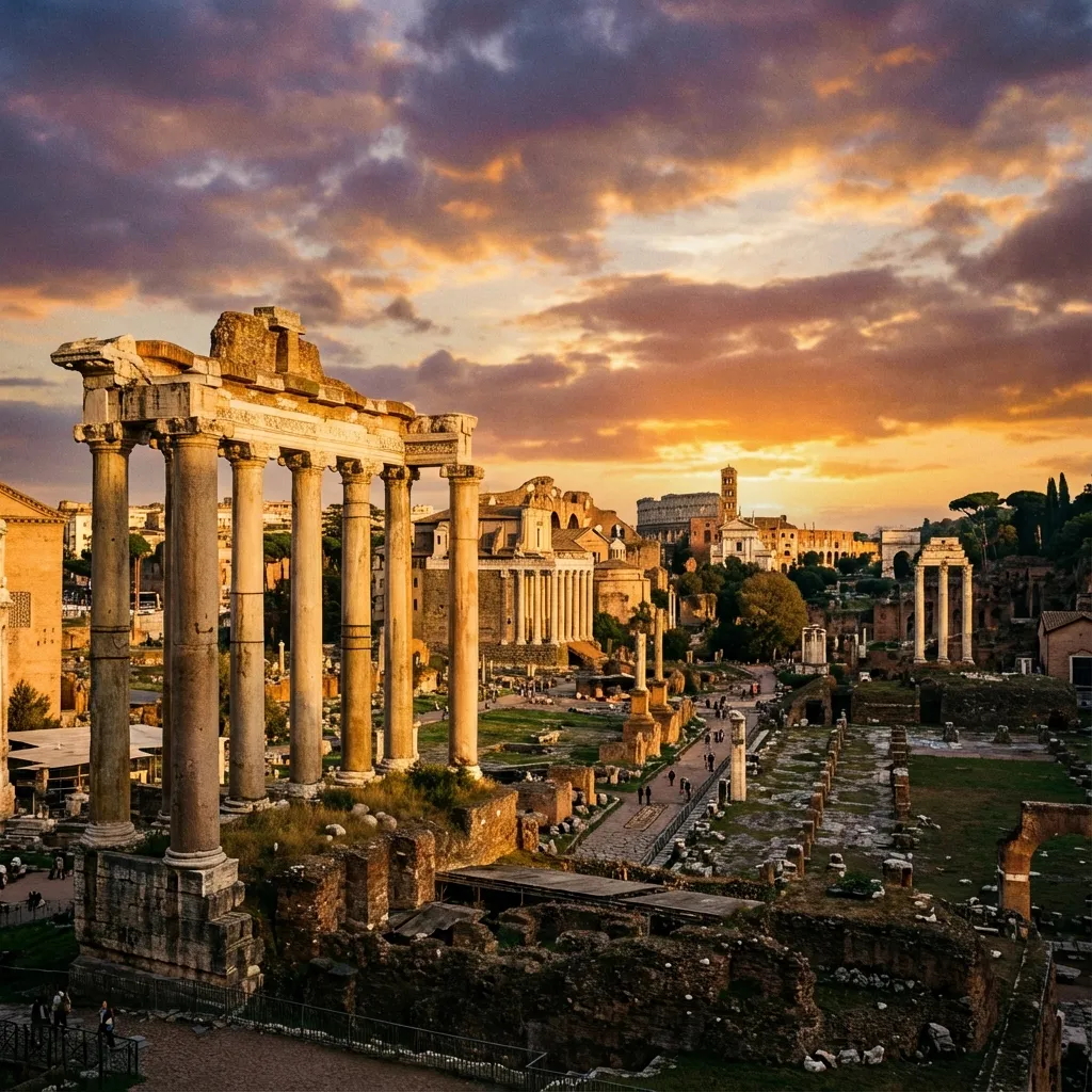 Foro Romano al atardecer