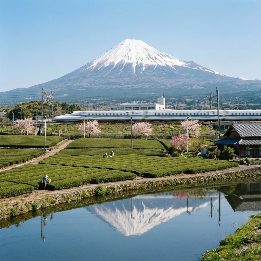 Shinkansen con Monte Fuji