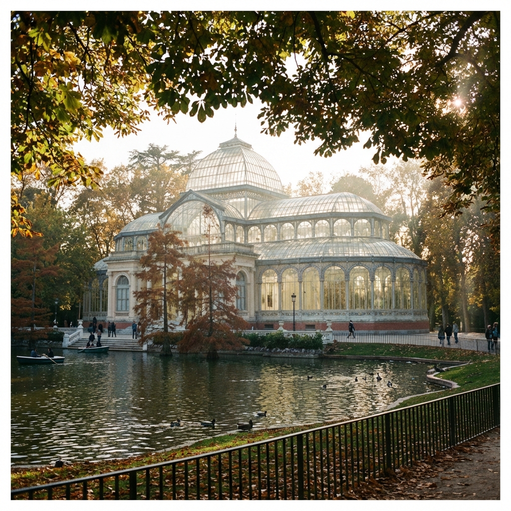 Palacio de Cristal en el Parque del Retiro de Madrid