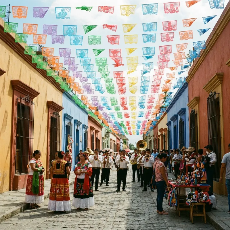 Calles coloridas de México