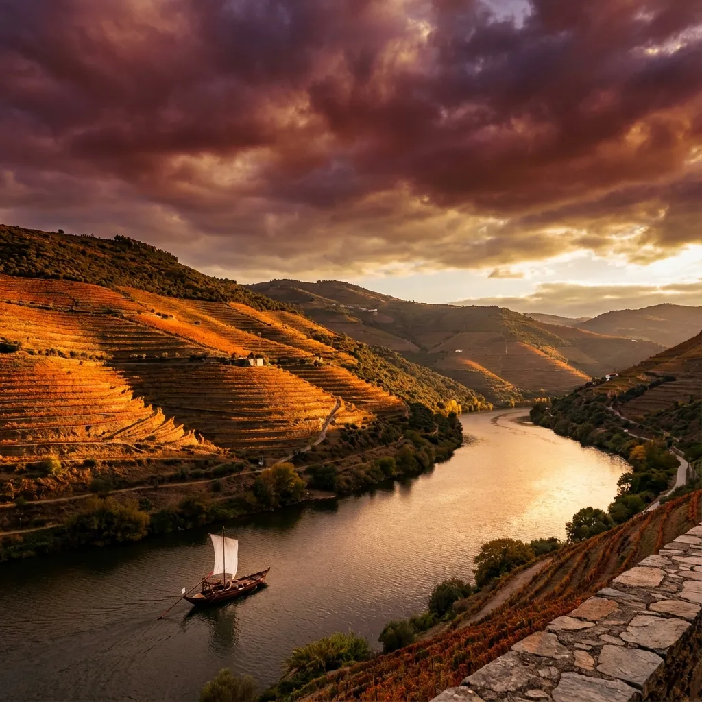 Viñedos en terrazas del Valle del Douro