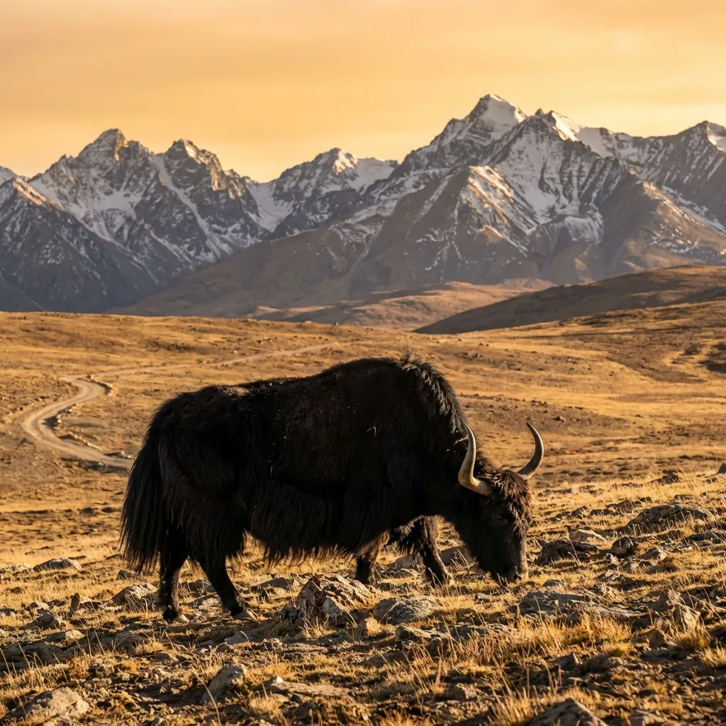 Yak salvaje en las llanuras de Changtang