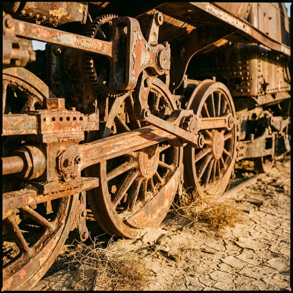 Trenes oxidados en Uyuni