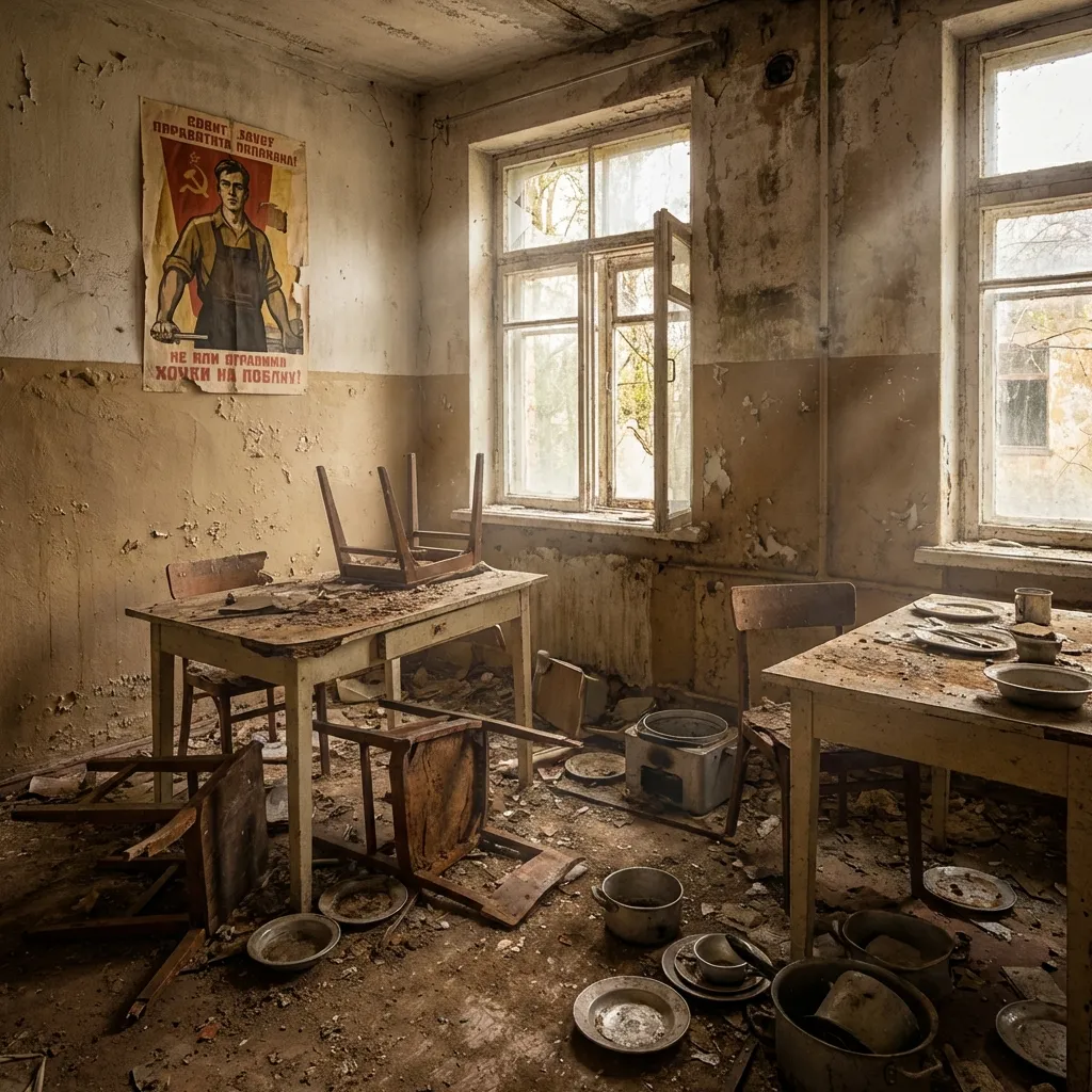 Comedor en ruinas de Kantubek