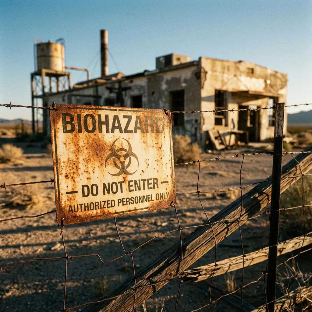 Señal de peligro biológico en Vozrozhdeniya