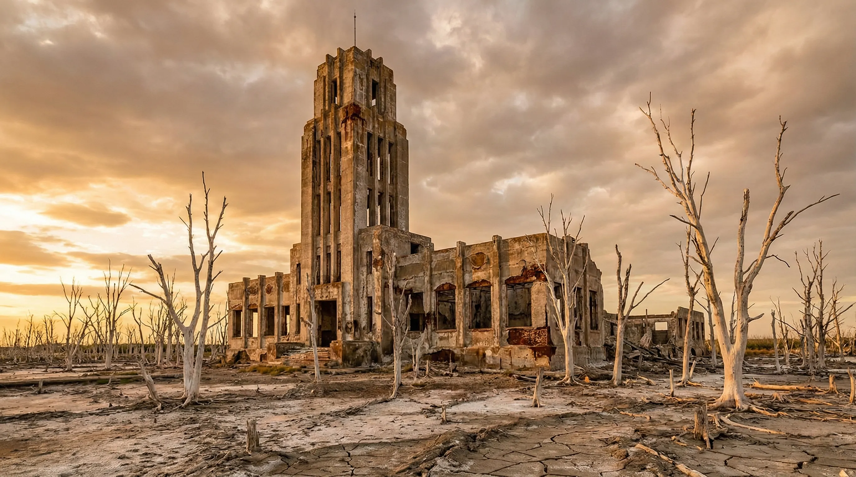El Matadero de Salamone emergiendo de la sal