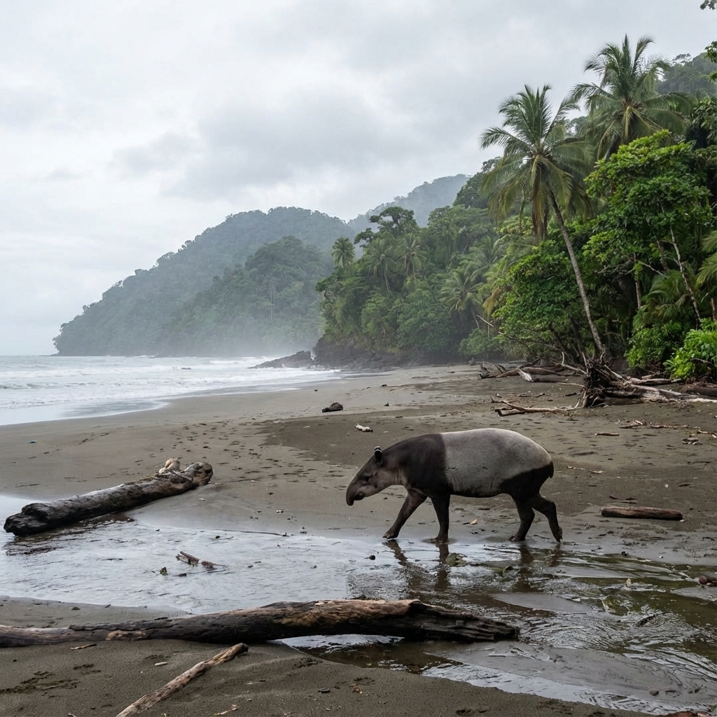 Playa salvaje en Corcovado