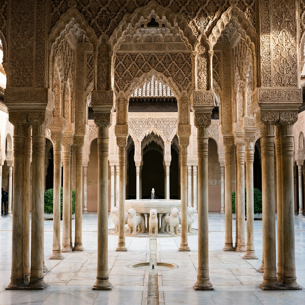Vistas de la Alhambra desde el Albaicín al atardecer
