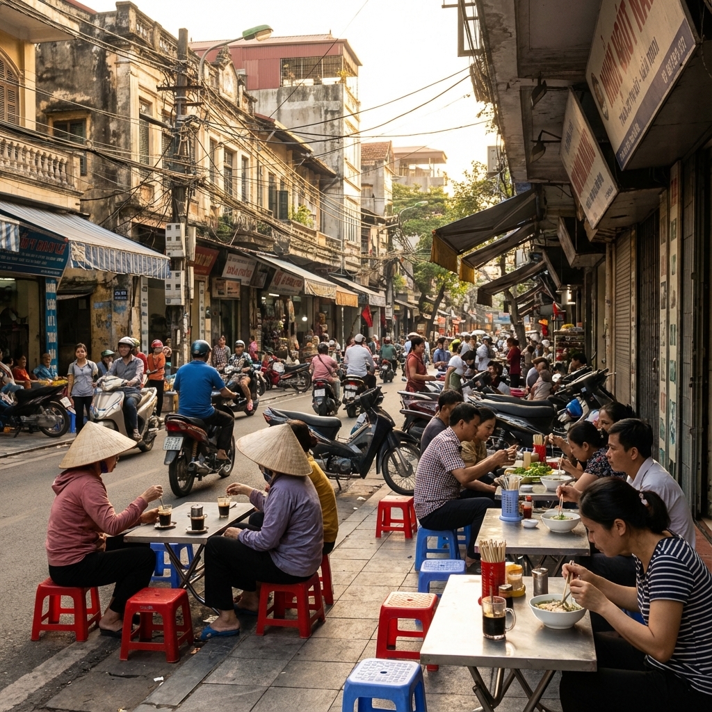 Calle del tren Hanoi
