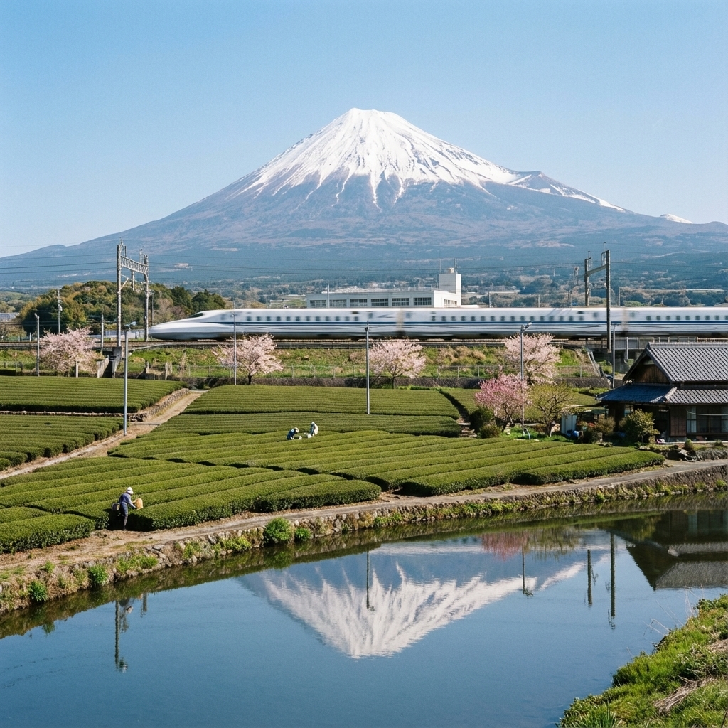 Shinkansen con Monte Fuji