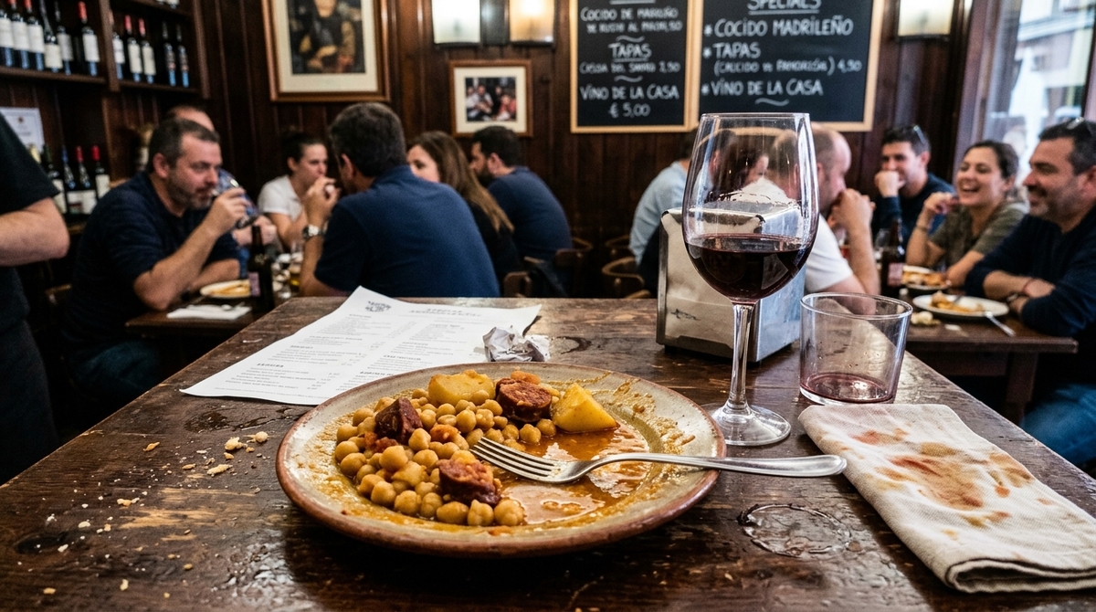 Los tres vuelcos del cocido madrileño: sopa, garbanzos y carnes