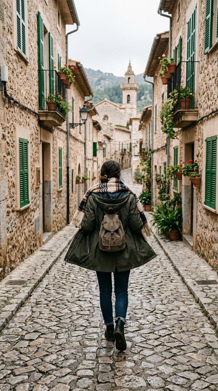 Pueblo de Valldemossa en invierno