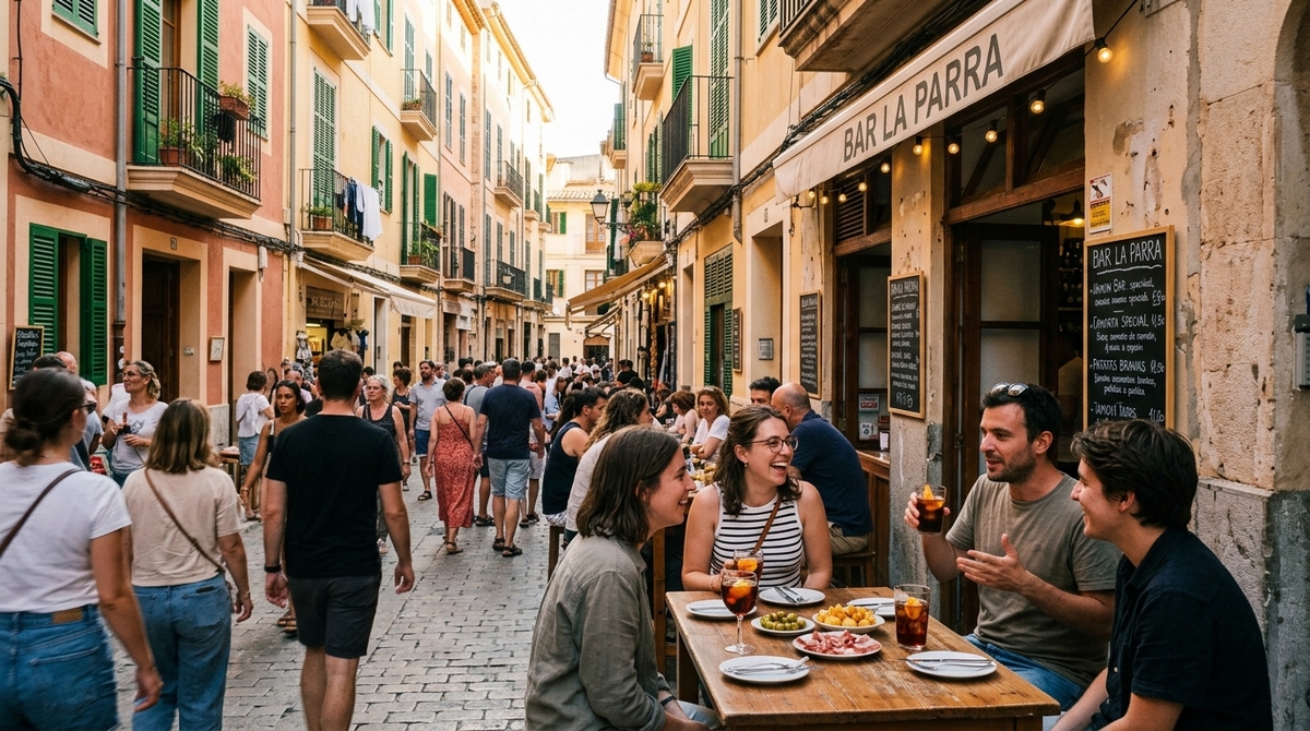 Ambiente de tardeo y tapas en las terrazas de Santa Catalina